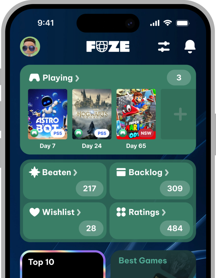 Gamer community mobile interface